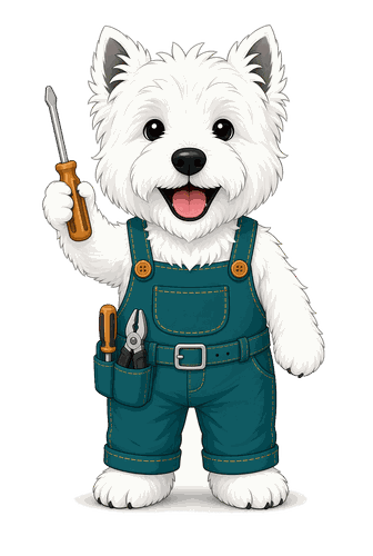 Axis mascot with screwdriver - Electrical Installations